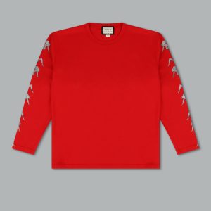 Big Rig Long Sleeve Tee. Red.