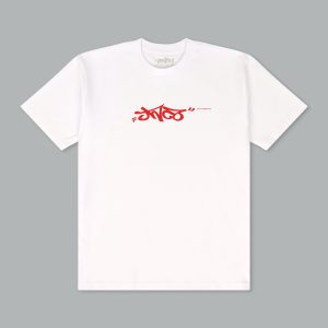 JNCO Los Angeles Tee. White/ Tango Red.