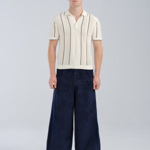 101 Twin Cannon. 26". 4 Wale Corduroy. Navy.