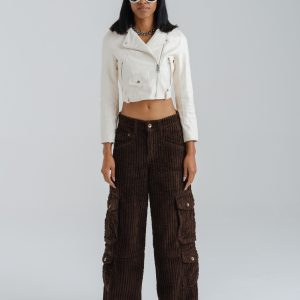 W Quad Cargo. 23". 2 Wale Corduroy. Java Brown.
