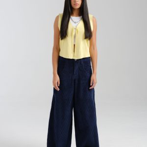 W101 Twin Cannon. 26". 4 Wale Corduroy. Navy.