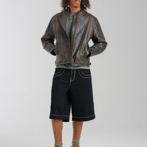 101 Twin Cannon Shorts. 14". Black/Silver J.